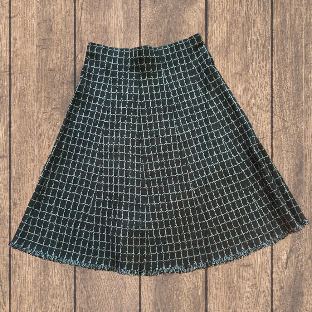Milano Knit A-Line Black and Charcoal Skirt.  Brand New-Never Worn-With Tags.